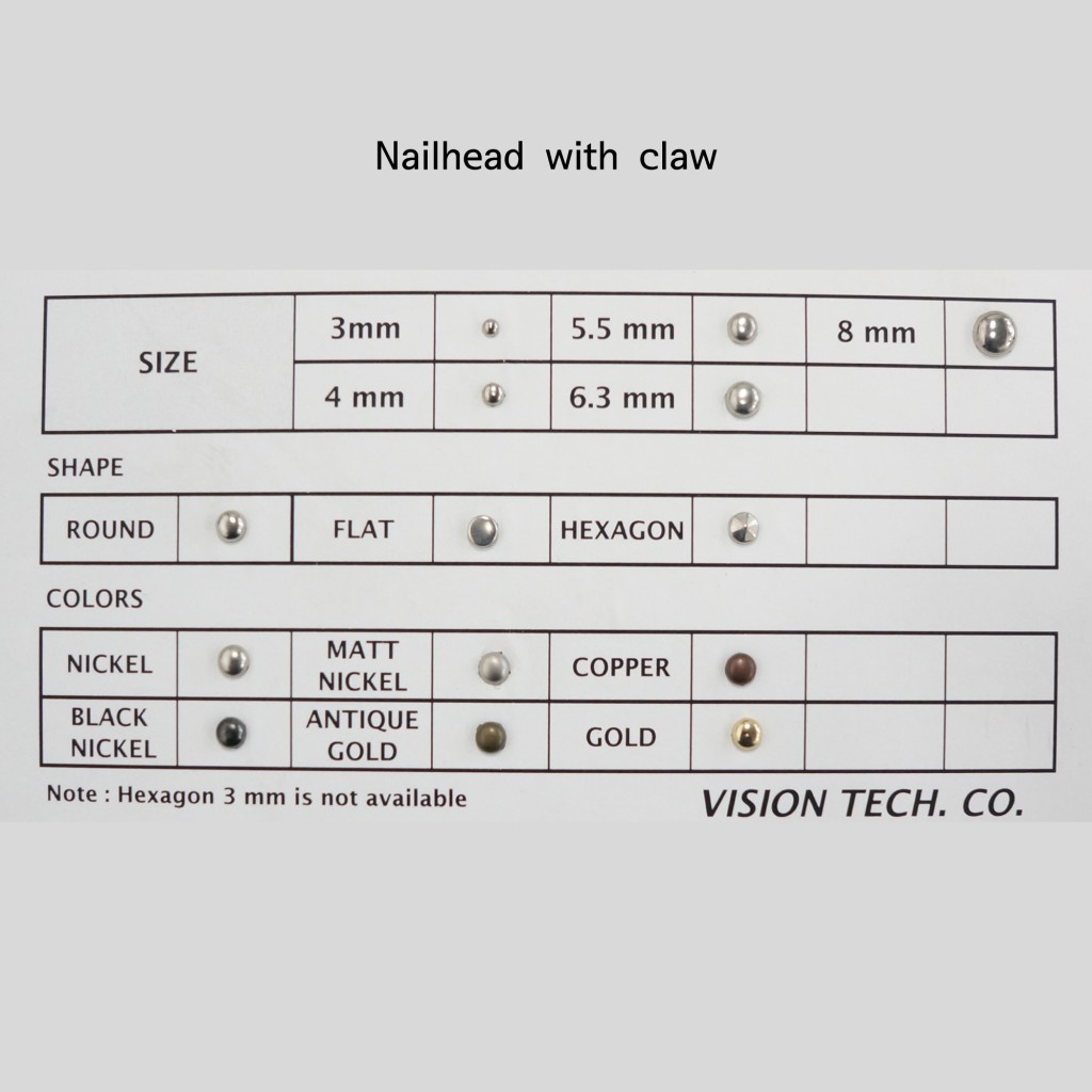 Nailhead with claw Vision Tech
